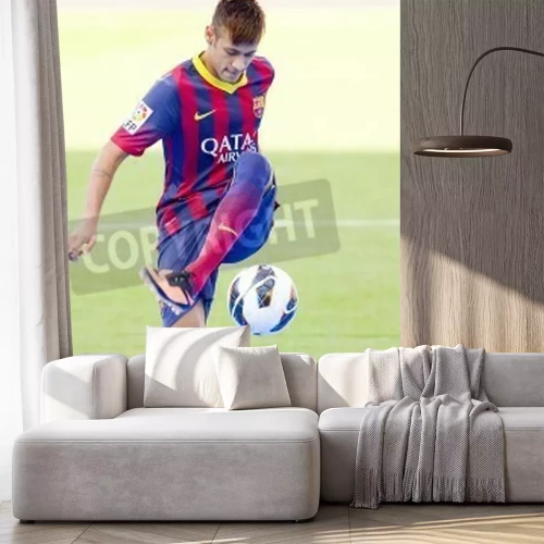 Fotobehang Neymar jongleert met de bal
