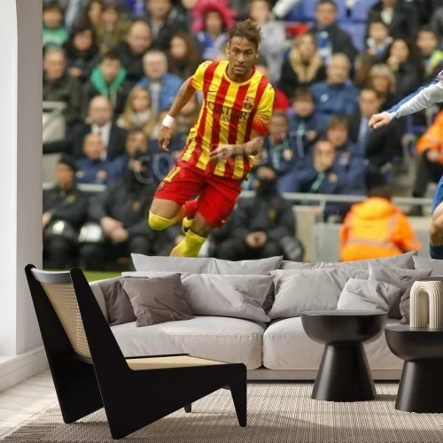 Fotobehang Neymar in actie tijdens de wedstrijd