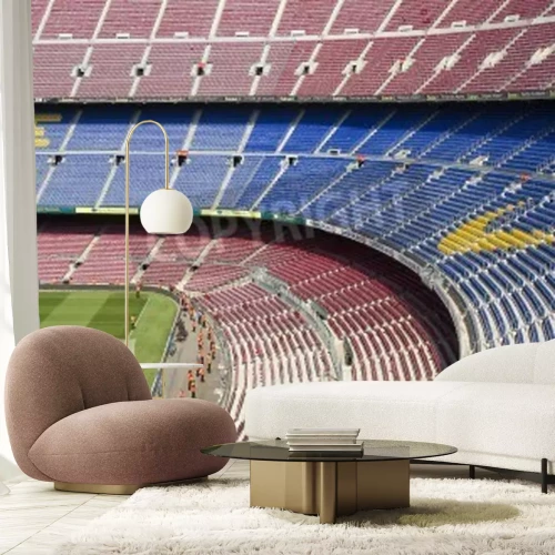 Fotobehang Een verlaten stadion van FC Barcelona