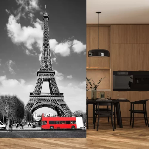 Fotobehang Straten van Parijs bij de Eiffeltoren