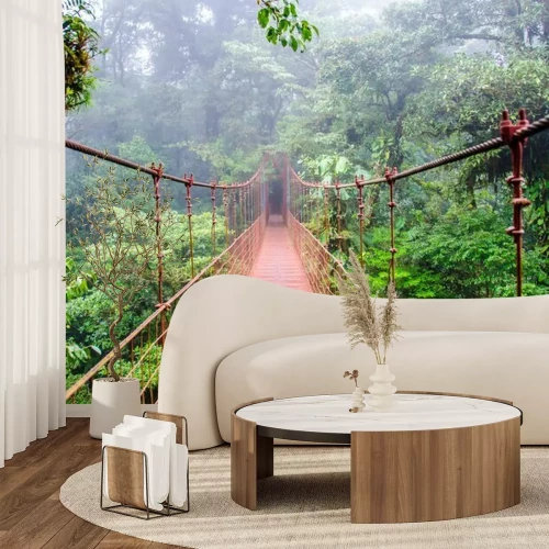 Fotobehang Rode brug in Costa Rica