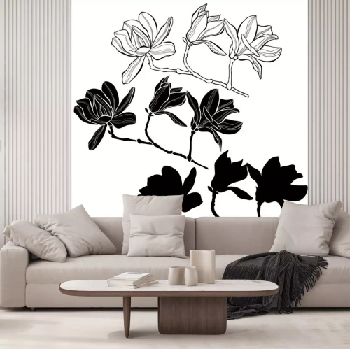 Sticker Drie verschillende magnoliatakjes