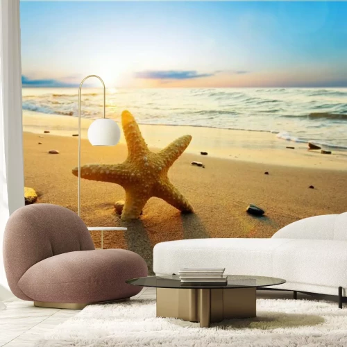 Sticker Zeester op het strand