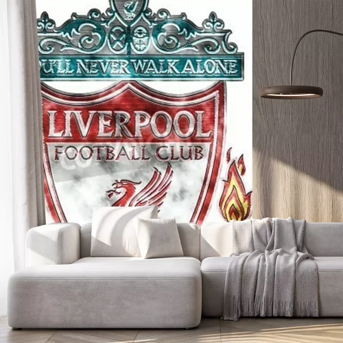 Fotobehang Liverpool FC-badge op een witte achtergrond