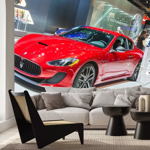 Fotobehang Chicago - February 13: A Maserati Granturismo on display February 13th, 2015 at the 2015 Chicago Auto Show in Chicago, Illinois.