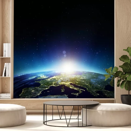 Fotobehang Europa gezien vanuit de ruimte