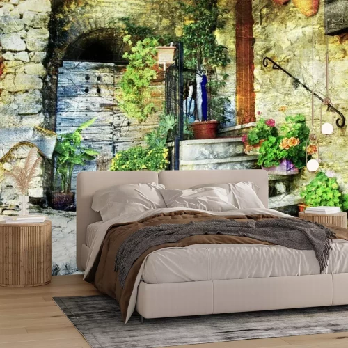 Fotobehang charming old streets of italian villages (Casperia), artistic pi