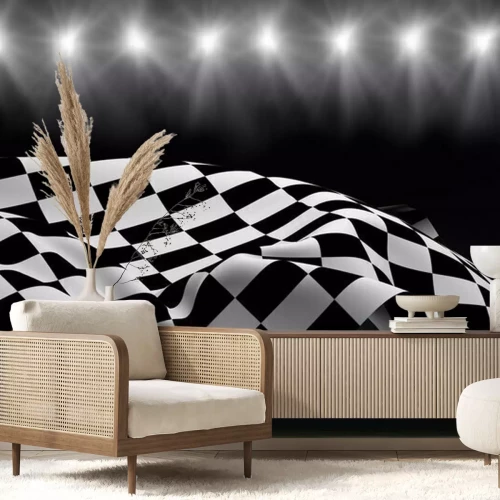 Fotobehang Geblokte vlag