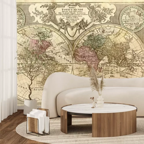 Fotobehang Vintage wereldkaart