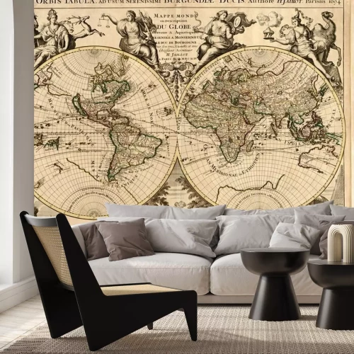 Fotobehang Vintage wereldkaart