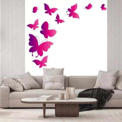 Sticker Veelkleurige vlinders