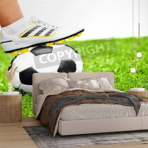 Fotobehang Voet op de bal