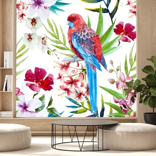 Sticker Tropical bird pattern