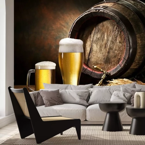 Fotobehang Bier en vat