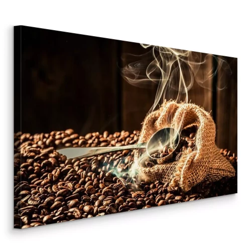 Canvas Koffie in een jute zak