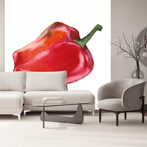 Sticker Peper op een witte achtergrond