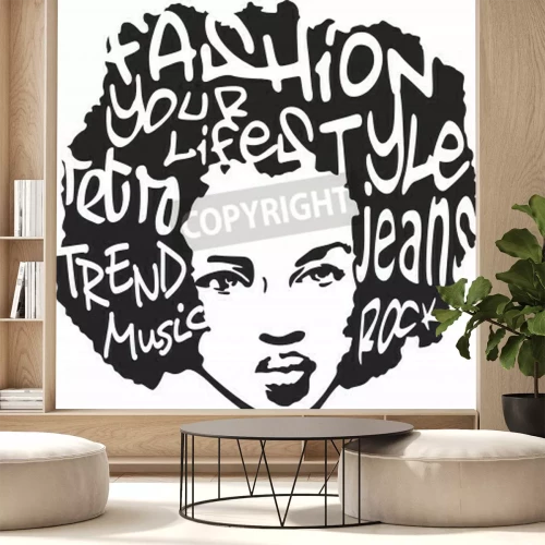 Fotobehang Zwart-wit portret van een vrouw