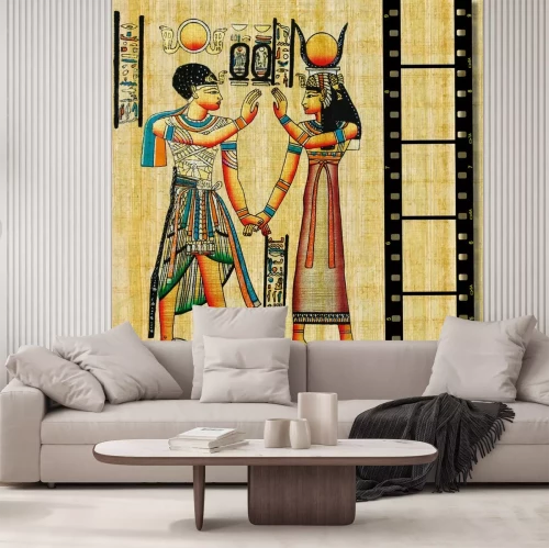 Sticker Egyptische achtergrond met film strip