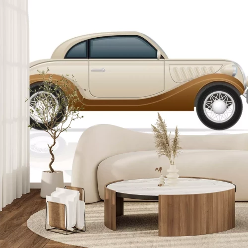 Sticker oude retro auto vector illustratie