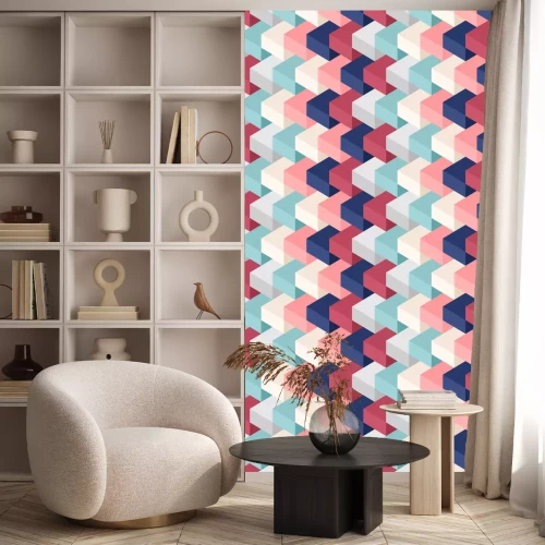 Behang Kleur kubussen naadloos patroon