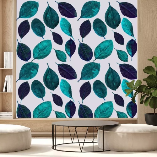 Sticker achtergrond van de herfst bladeren