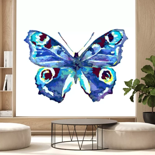 Sticker Vlinder met ogen op zijn vleugels