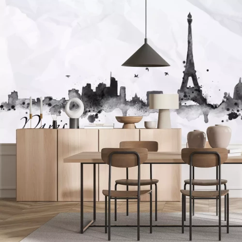 Sticker Silhouette inkt Parijs