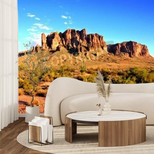 Fotobehang Arizona woestijn bij schemering