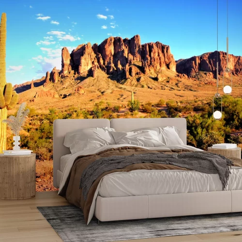 Fotobehang Arizona woestijn bij schemering