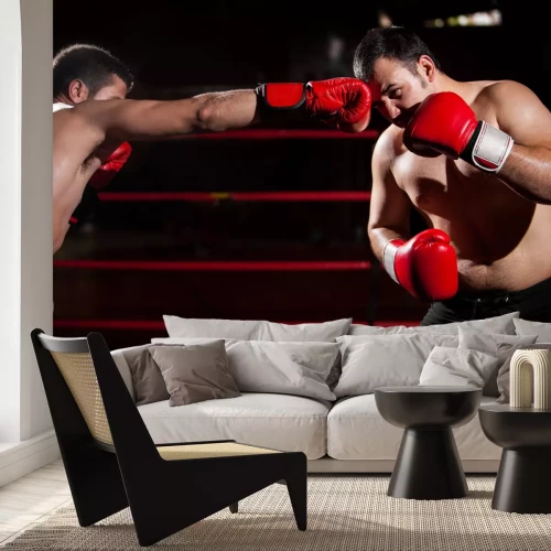Fotobehang Boksen 3D gevecht