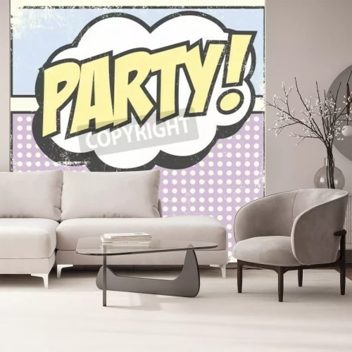 Fotobehang Illustratie met onderschrift in pop art stijl