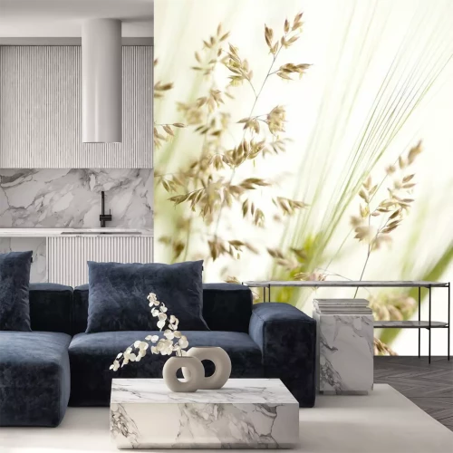 Fotobehang Gras en akkerplanten