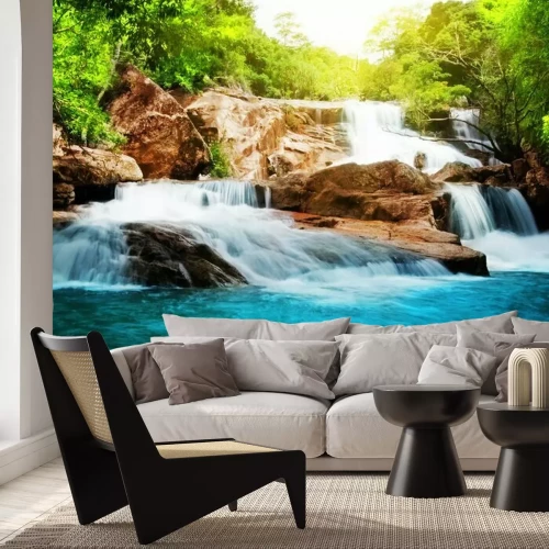 Fotobehang De natuur en de waterval