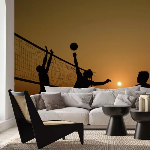 Sticker Beachvolleybal silhouet