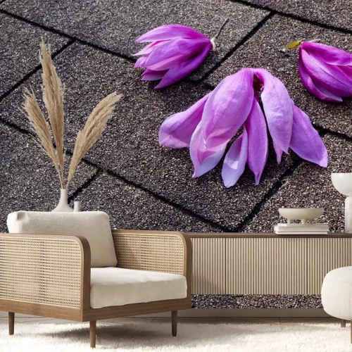 Sticker Magnolia's die op de grond liggen