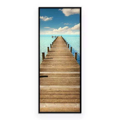 Poster Heldere pier op de azuurblauwe oceaan