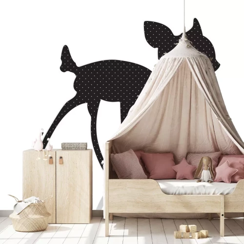 Sticker Gestippelde vorm van een klein hert of ree