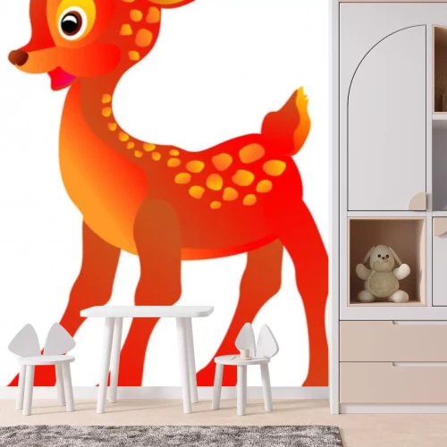 Sticker Vrolijke reekalfillustratie voor kinderen