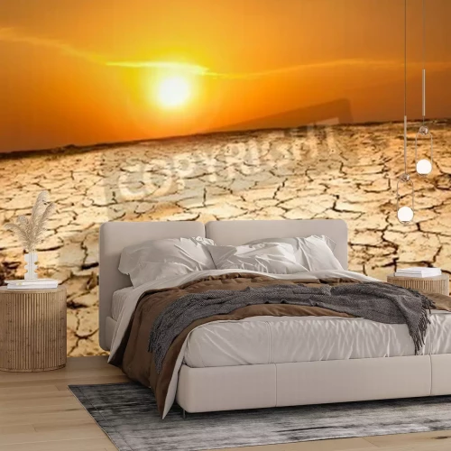 Fotobehang Uitgedroogd woestijnland