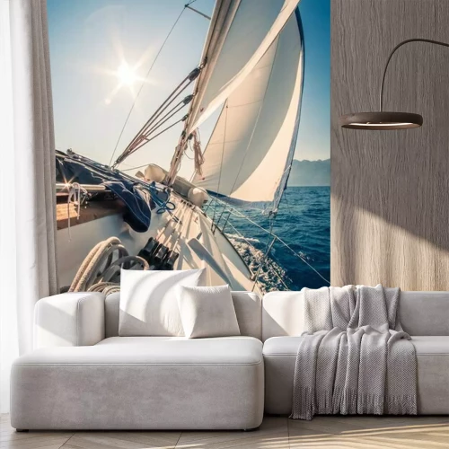 Fotobehang Zeilboot op een zonnige zomerdag