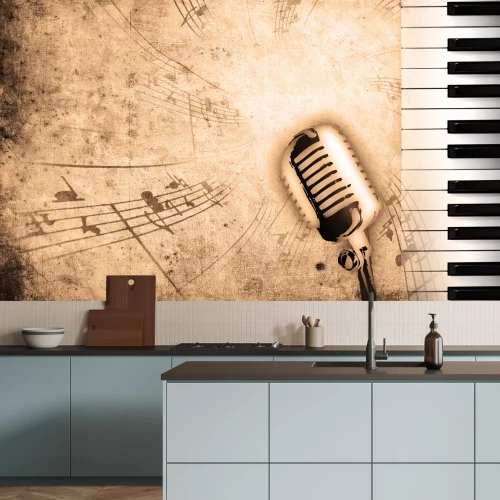 Sticker vuile muziek achtergrond