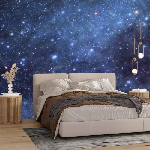 Fotobehang Zicht op de nachtelijke hemel met sterren