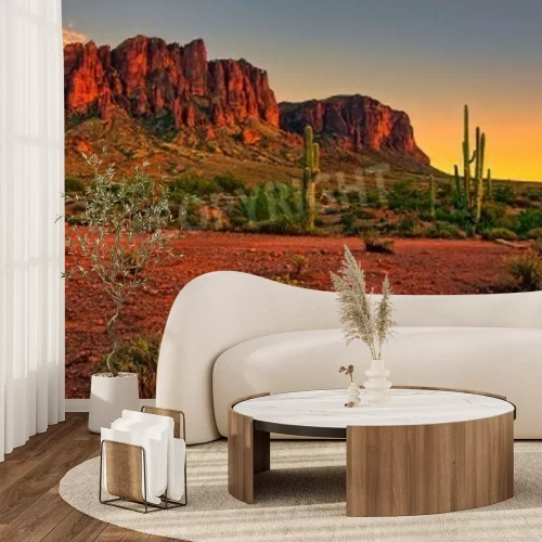 Fotobehang Woestijn en bergen in Arizona
