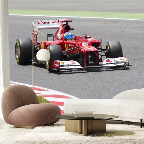 Fotobehang Formule 1 raceauto op de baan