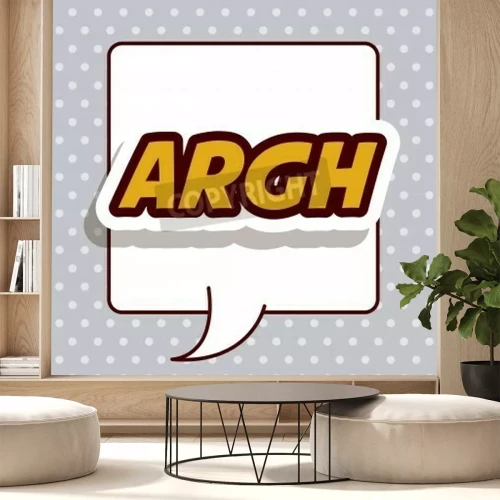 Fotobehang Geel pop-art opschrift