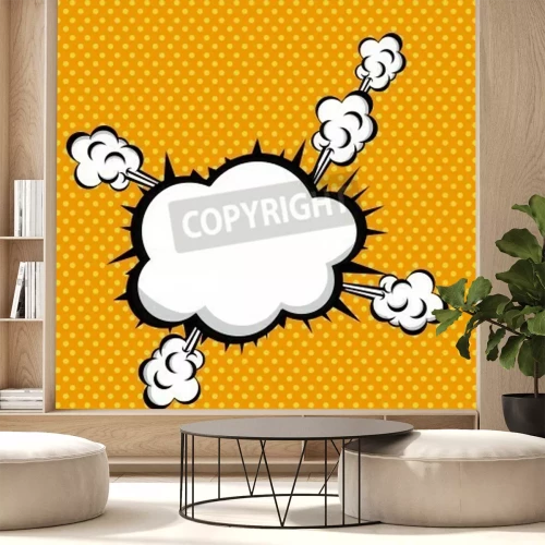 Fotobehang Witte komische ballon