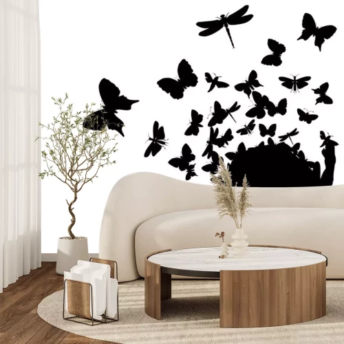 Sticker Vlinders uit een hoofd