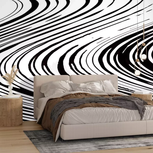 Sticker Naadloze zwarte en witte strepen