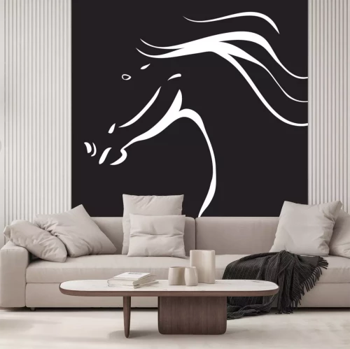 Sticker Schets van een paard