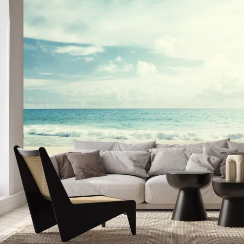 Fotobehang Helder zicht op het strand